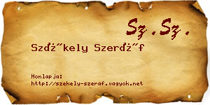 Székely Szeráf névjegykártya